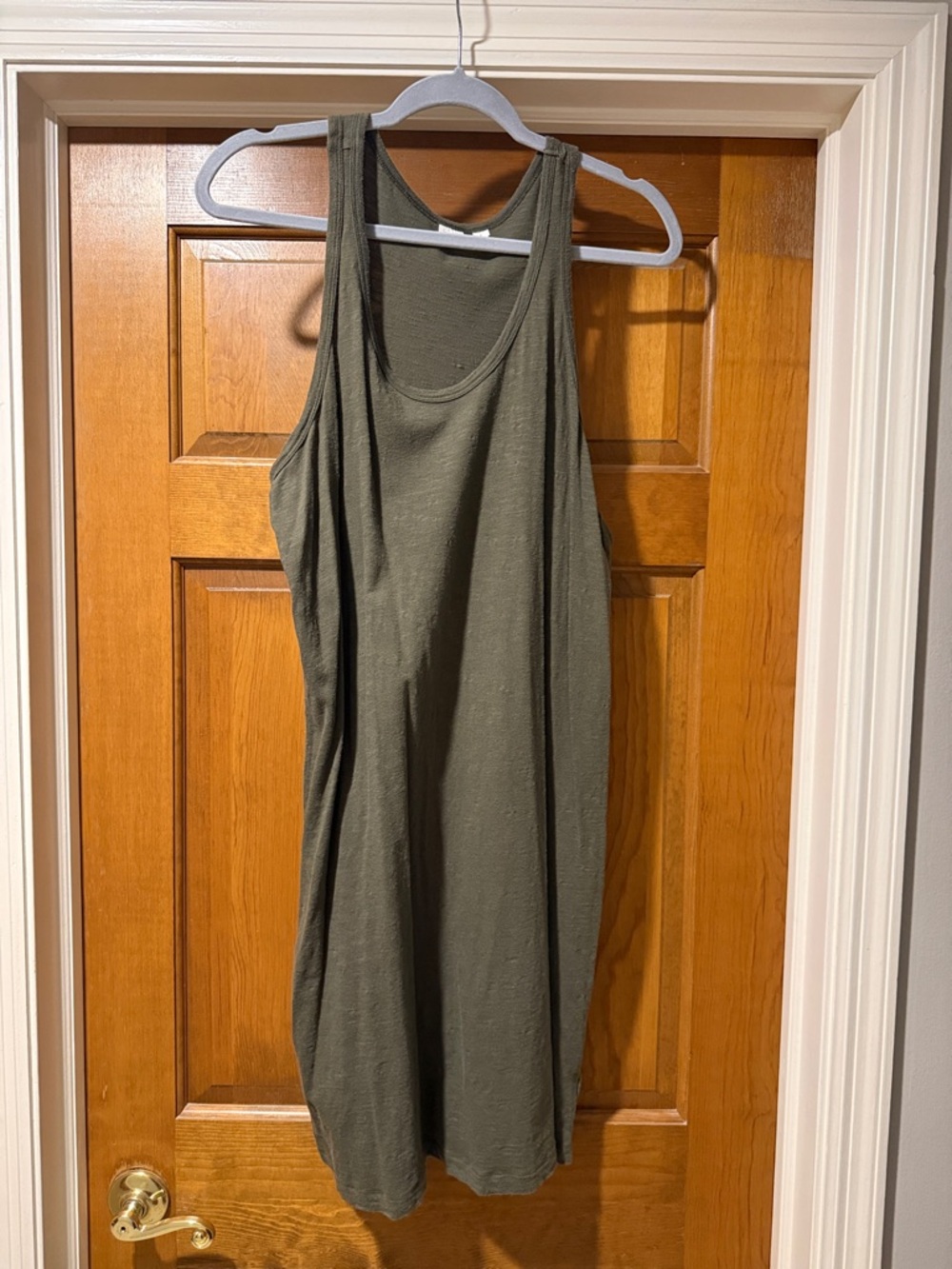 GAP Olive Green Slubknit Tank Dress